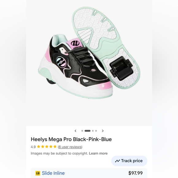 Heelys Women's Black and Pink Sneakers Sz 11 - Picture 8 of 8